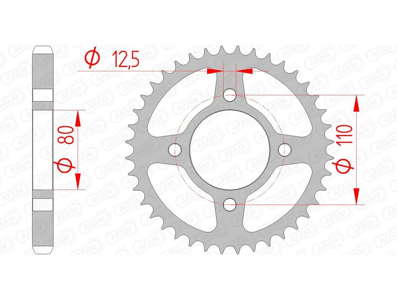 Couronne AFAM acier standard 10603 - 530 