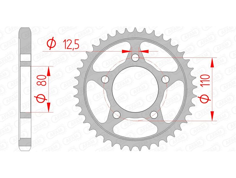 Couronne AFAM acier standard 10605 - 530 