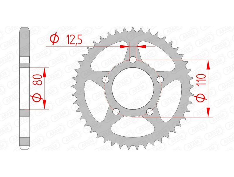 Couronne AFAM acier standard 10608 - 525 