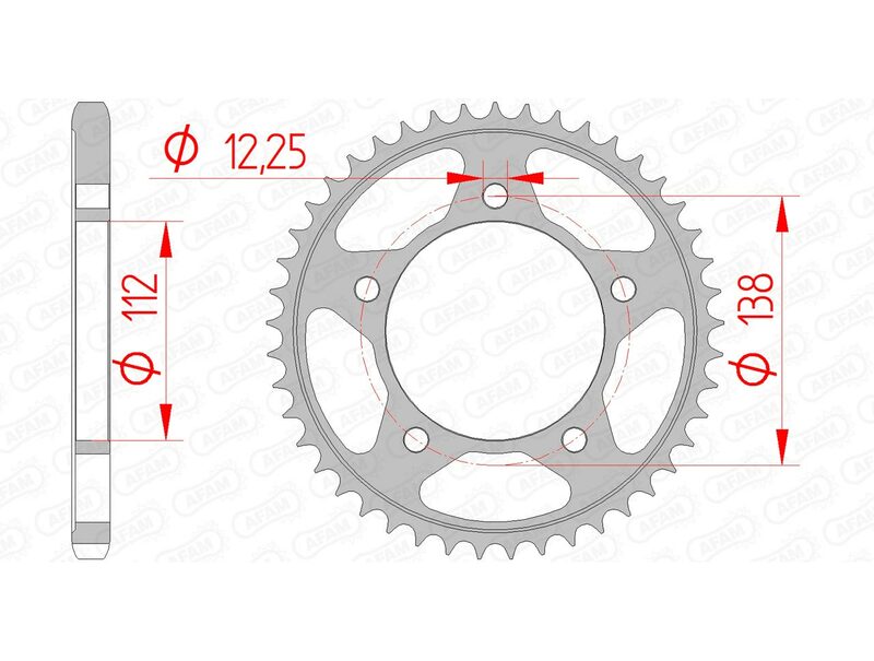 Couronne AFAM acier standard - 525 
