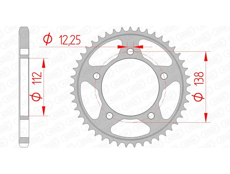 Couronne AFAM acier standard 10613 - 525 