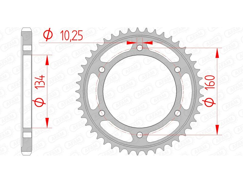 Couronne AFAM acier standard 10617 - 525 