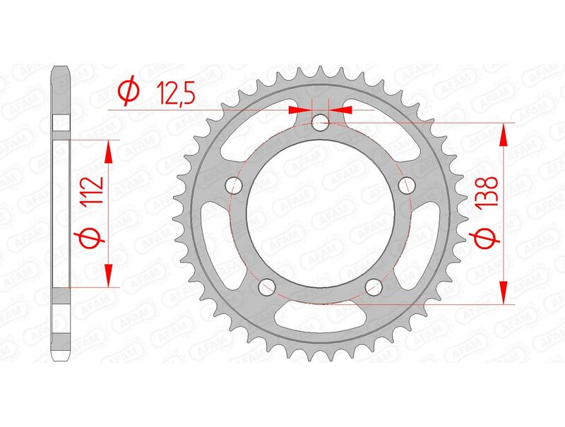 Couronne AFAM acier standard 10627 - 520 