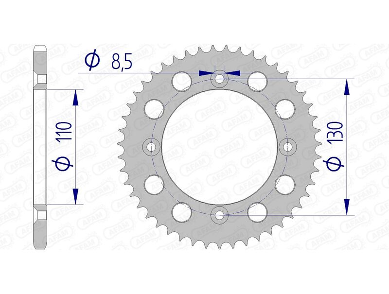 Couronne AFAM alu standard - 420 