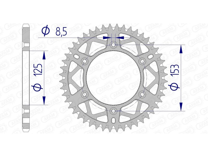 Couronne AFAM alu anti-boue - 520