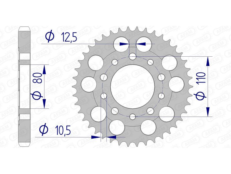 Couronne AFAM aluminium Ultra-Light 11605 - 530 