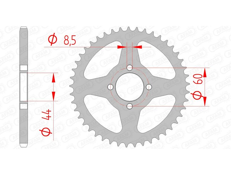 Couronne AFAM acier standard 12100 - 420 