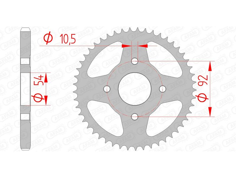 Couronne AFAM acier standard 12202 - 428 