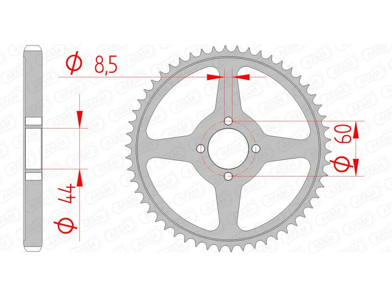 Couronne AFAM acier standard 12222 - 428 