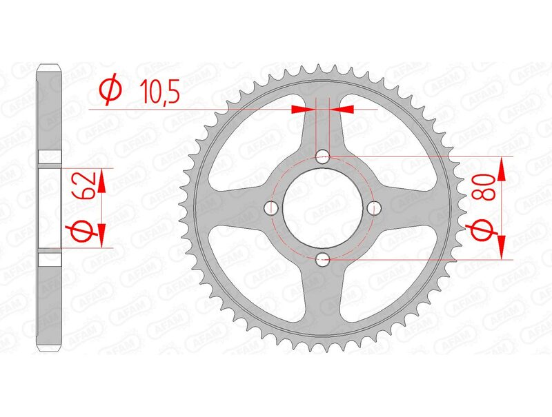 Couronne AFAM acier standard 12224 - 428 