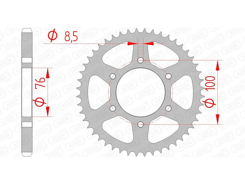 Couronne AFAM acier standard 12227 - 428 