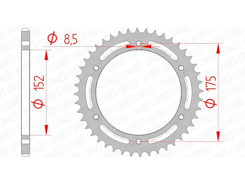 Couronne AFAM acier standard 12301 - 520 
