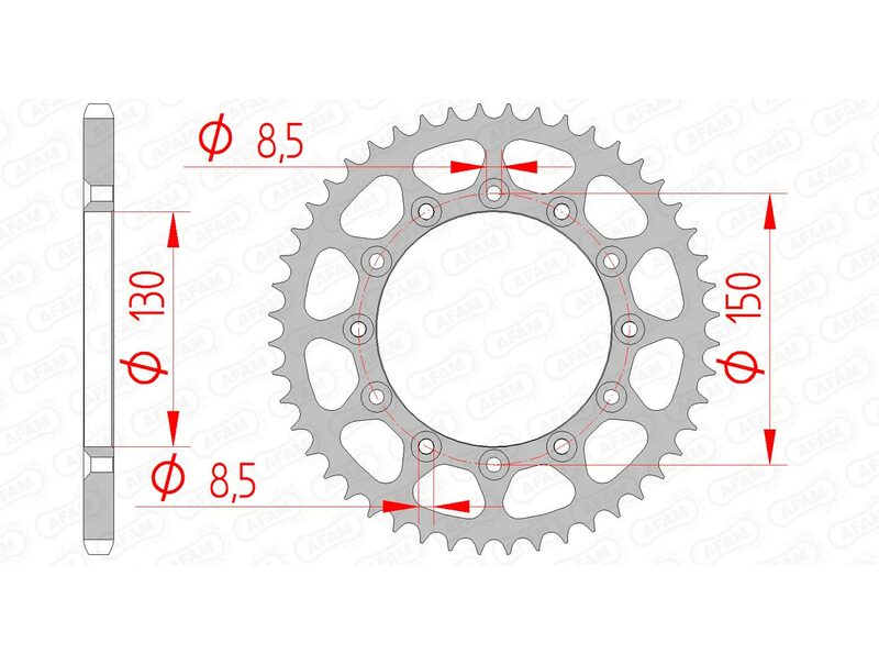 Couronne AFAM acier standard 12323 - 520 