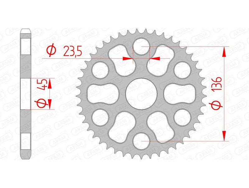 Couronne AFAM acier standard 12325 - 428 