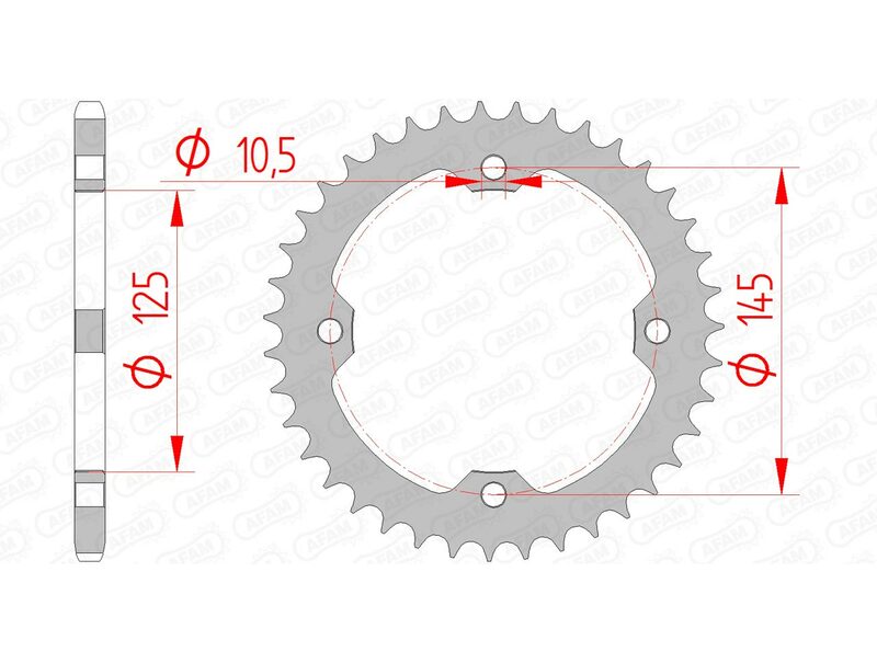 Couronne AFAM acier standard 12407 - 520 