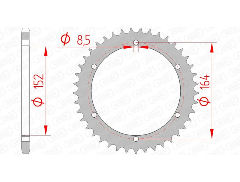 Couronne AFAM acier standard - 520 
