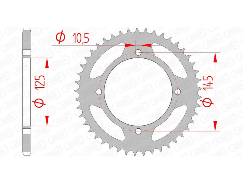 Couronne AFAM acier standard 12505 - 520 