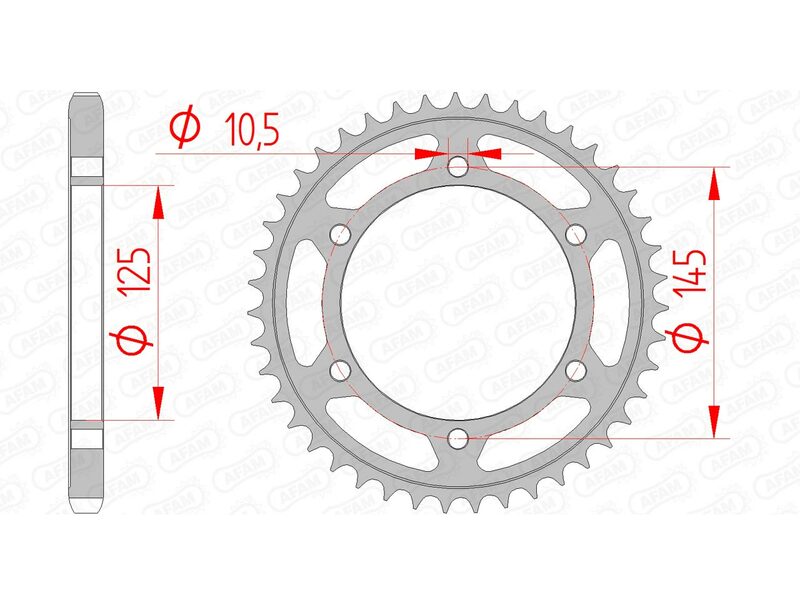 Couronne AFAM acier standard 12603 - 525 