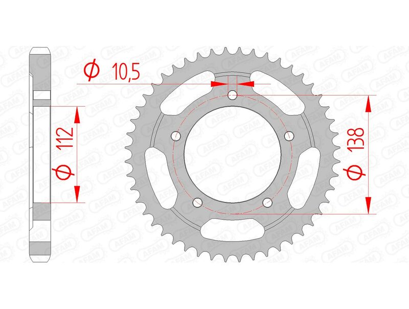 Couronne AFAM acier standard 12607 - 530 