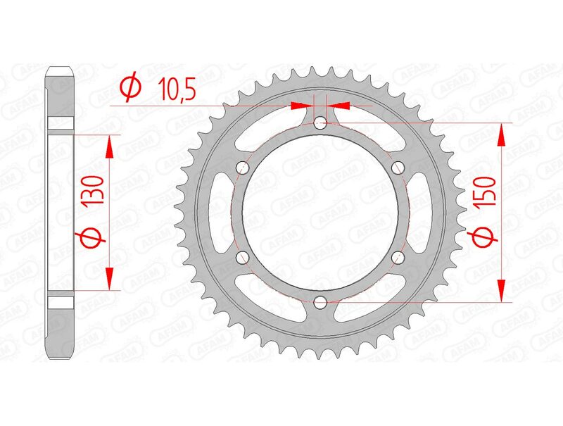 Couronne AFAM acier standard 12801 - 530 