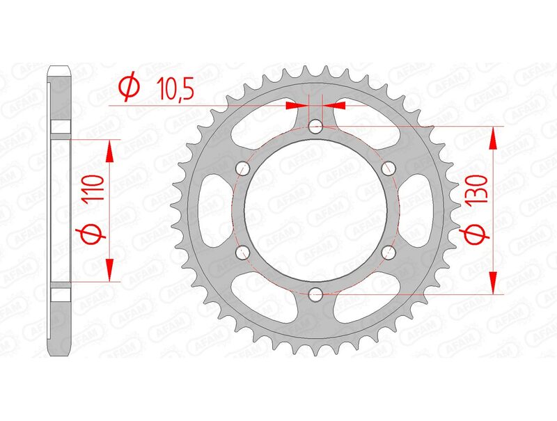 Couronne AFAM acier standard 12815 - 525 