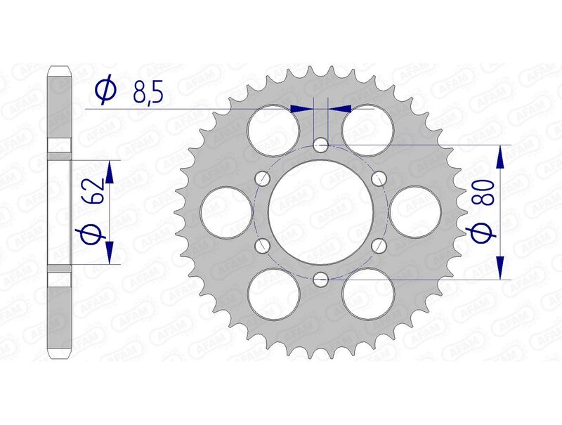Couronne AFAM alu standard - 428