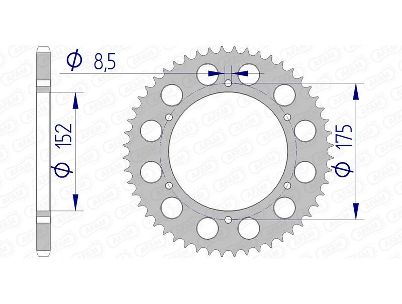Couronne AFAM alu standard - 520 