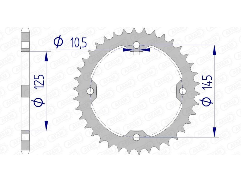 Couronne AFAM aluminium 13407 - 520 