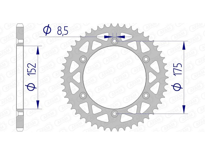Couronne AFAM aluminium 13508 - 520 
