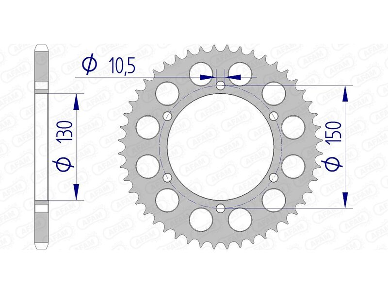 Couronne AFAM aluminium 13604 - 520 