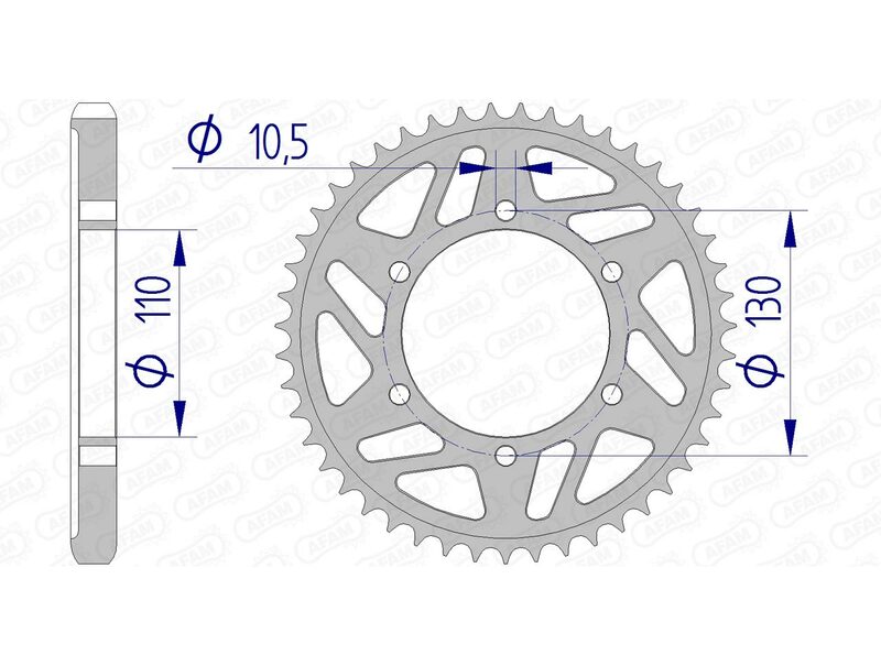 Couronne AFAM aluminium 13813 - 530 