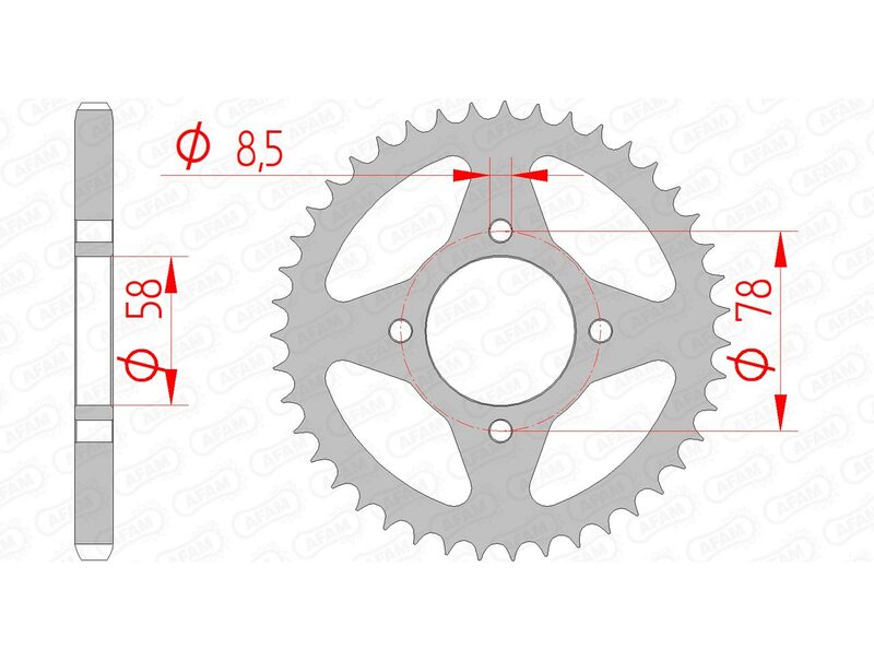 Couronne AFAM acier standard 14201 - 428 