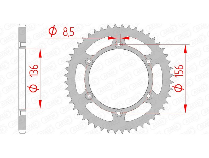 Couronne AFAM acier standard 14206 - 520 