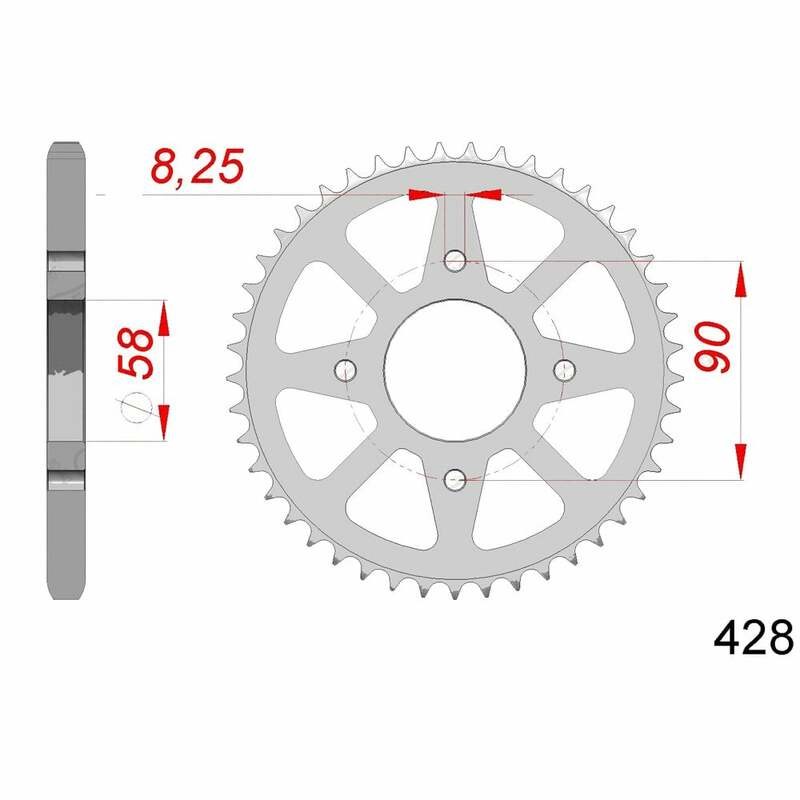 Couronne AFAM acier standard - 428 