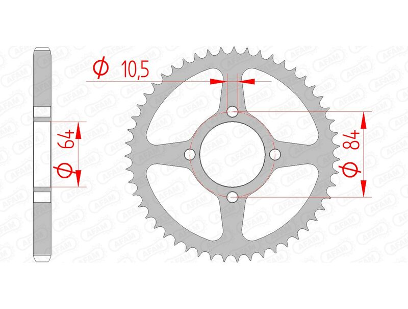 Couronne AFAM acier standard - 428 