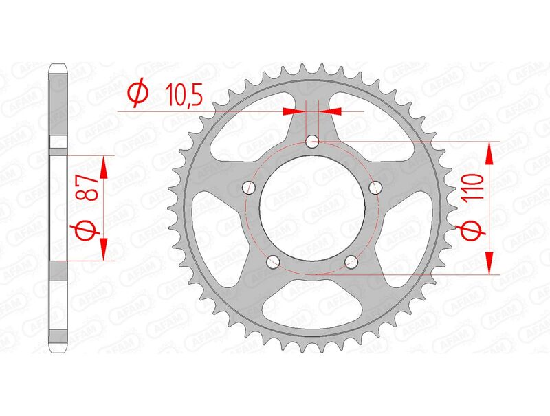 Couronne AFAM acier standard 14405 - 520 