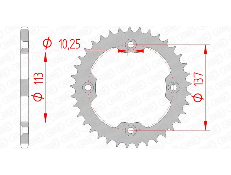 Couronne AFAM acier standard - 520 
