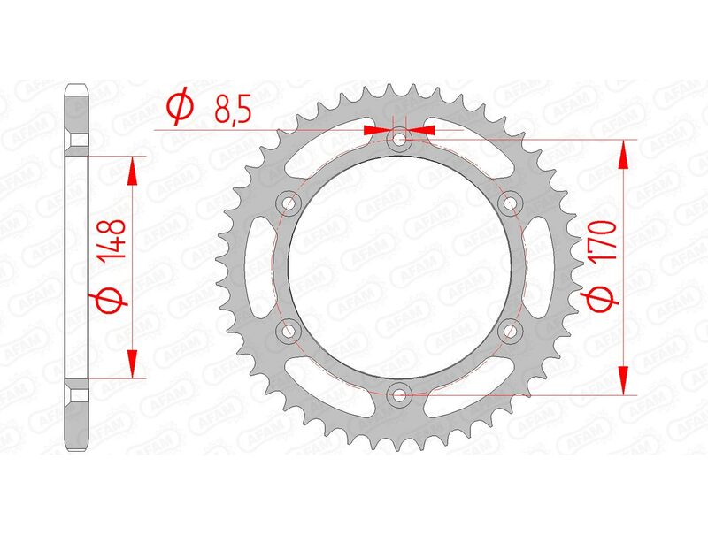 Couronne AFAM acier standard 14501 - 520 