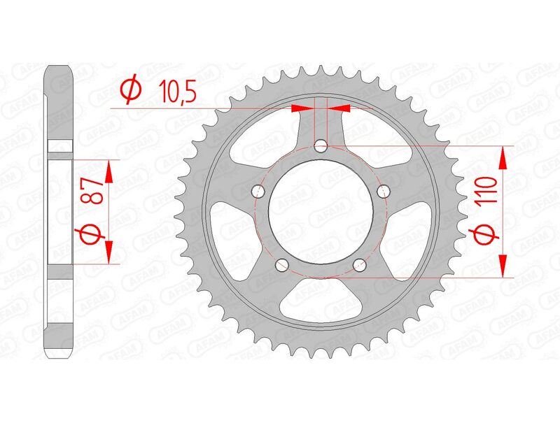 Couronne AFAM acier standard 14601 - 530 