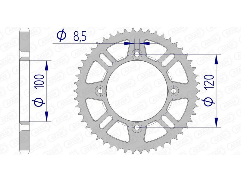 Couronne AFAM alu standard - 428 