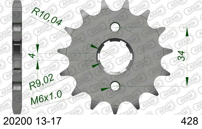 Pignon AFAM acier standard 20200 - 428 