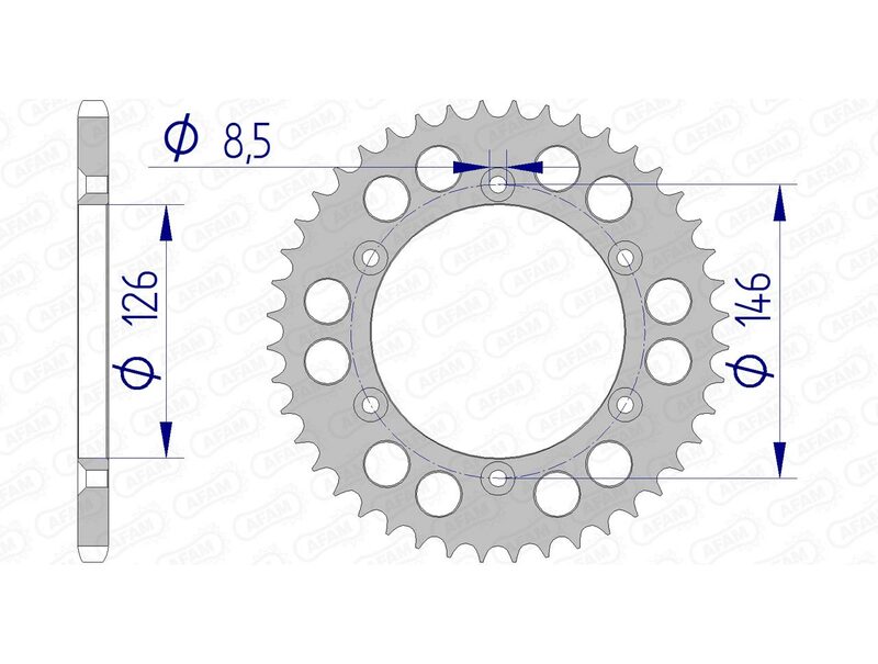 Couronne AFAM aluminium 15203 - 520 