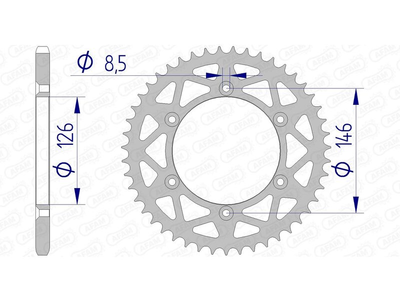Couronne AFAM aluminium 15203 - 520 