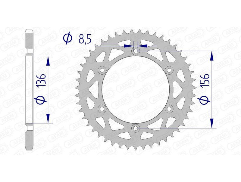 Couronne AFAM aluminium 15206 - 520 