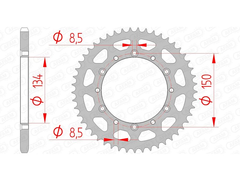 Couronne AFAM acier standard 16204 - 520 