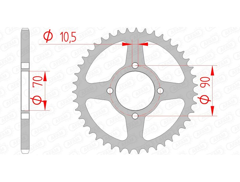 Couronne AFAM acier standard 16310 - 520 