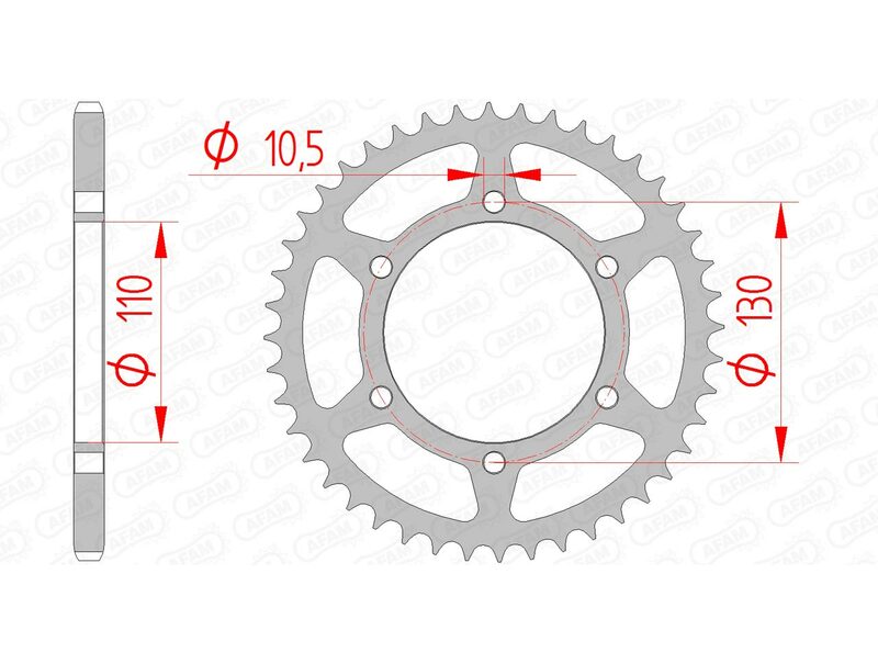 Couronne AFAM acier standard 16500 - 520 