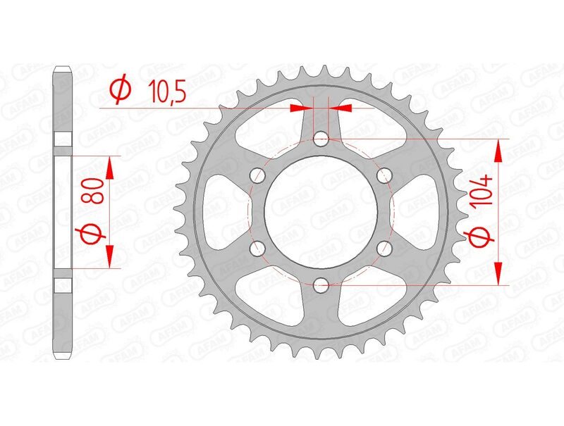 Couronne AFAM acier standard 16504 - 520 