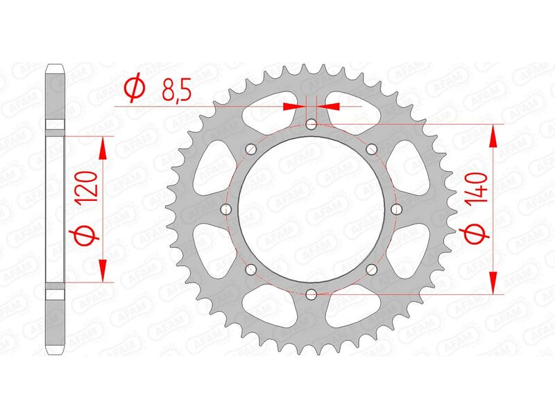 Couronne AFAM acier standard 16600 - 520 
