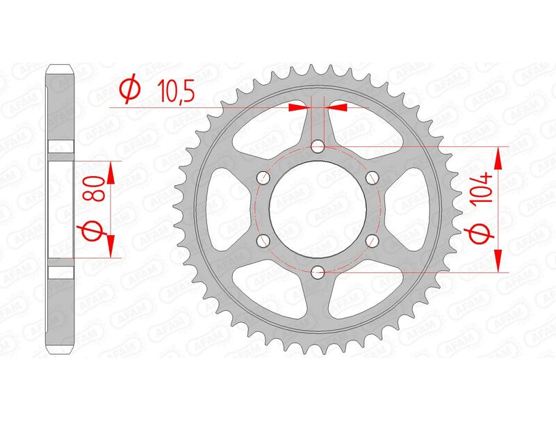 Couronne AFAM acier standard 16604 - 530 